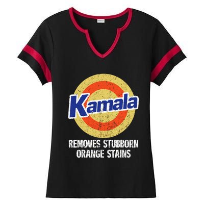 Kamala Removes Stubborn Orange Stains Kamala Harris 2024 Ladies Halftime Notch Neck Tee