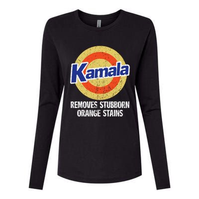 Kamala Removes Stubborn Orange Stains Kamala Harris 2024 Womens Cotton Relaxed Long Sleeve T-Shirt