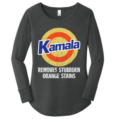 Kamala Removes Stubborn Orange Stains Kamala Harris 2024 Women's Perfect Tri Tunic Long Sleeve Shirt