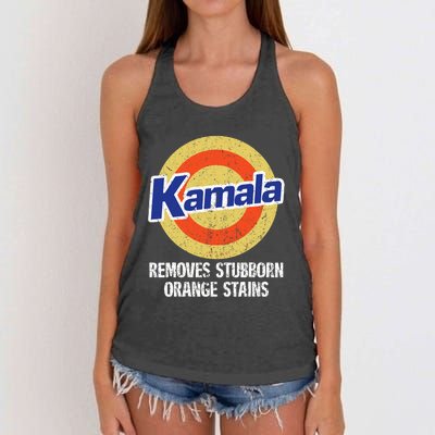 Kamala Removes Stubborn Orange Stains Kamala Harris 2024 Women's Knotted Racerback Tank