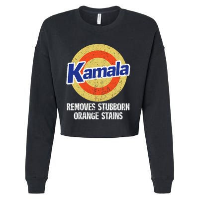 Kamala Removes Stubborn Orange Stains Kamala Harris 2024 Cropped Pullover Crew