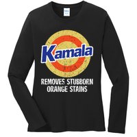 Kamala Removes Stubborn Orange Stains Kamala Harris 2024 Ladies Long Sleeve Shirt