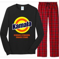 Kamala Removes Stubborn Orange Stains Funny Democrat Long Sleeve Pajama Set