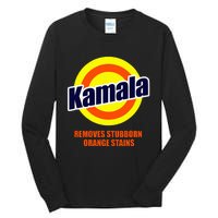 Kamala Removes Stubborn Orange Stains Funny Democrat Tall Long Sleeve T-Shirt