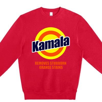 Kamala Removes Stubborn Orange Stains Funny Democrat Premium Crewneck Sweatshirt