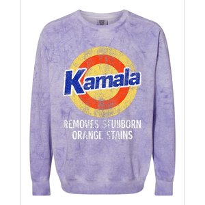 Kamala Removes Stubborn Orange Stains Kamala Harris 2024 Colorblast Crewneck Sweatshirt