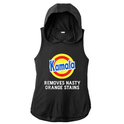 Kamala Removes Stubborn Orange Stains Kamala Harris 2024 Ladies PosiCharge Tri-Blend Wicking Draft Hoodie Tank