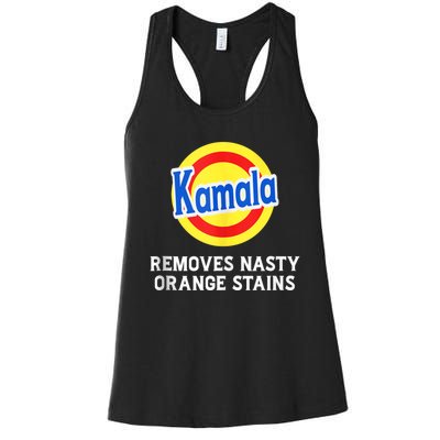 Kamala Removes Stubborn Orange Stains Kamala Harris 2024 Women's Racerback Tank