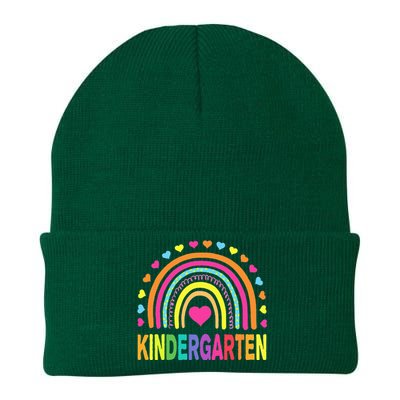 Kindergarten Rainbow Teacher Team Kinder Squad Knit Cap Winter Beanie