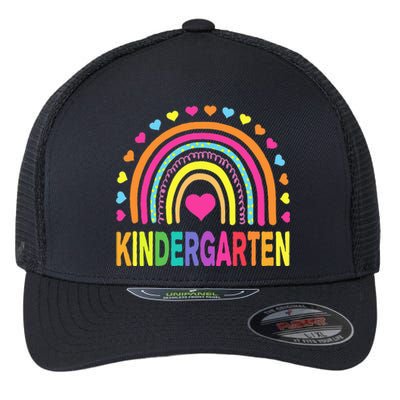 Kindergarten Rainbow Teacher Team Kinder Squad Flexfit Unipanel Trucker Cap