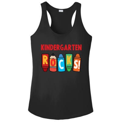 Kindergarten Rocks Teacher Back To School Gift Kindergarten Cool Gift Ladies PosiCharge Competitor Racerback Tank