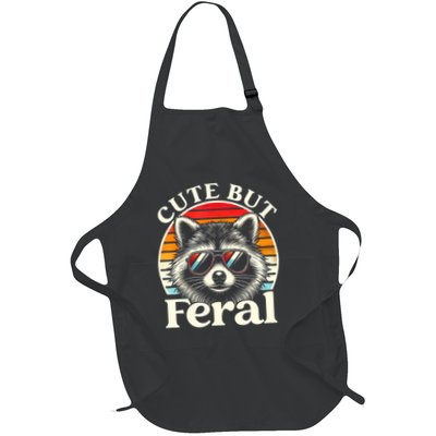 Kids Racoon Tee Cute But Feral Raccoon Funny Toddler Boy Apron