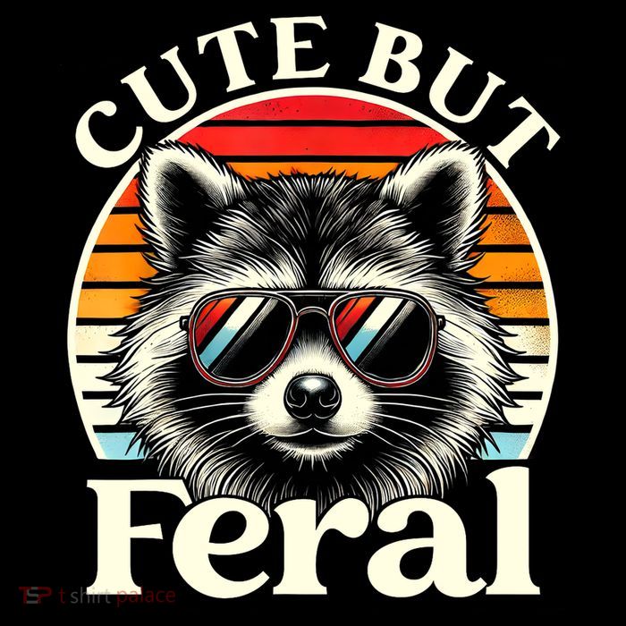 Kids Racoon Tee Cute But Feral Raccoon Funny Toddler Boy Baby Bodysuit