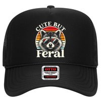 Kids Racoon Tee Cute But Feral Raccoon Funny Toddler Boy Hat