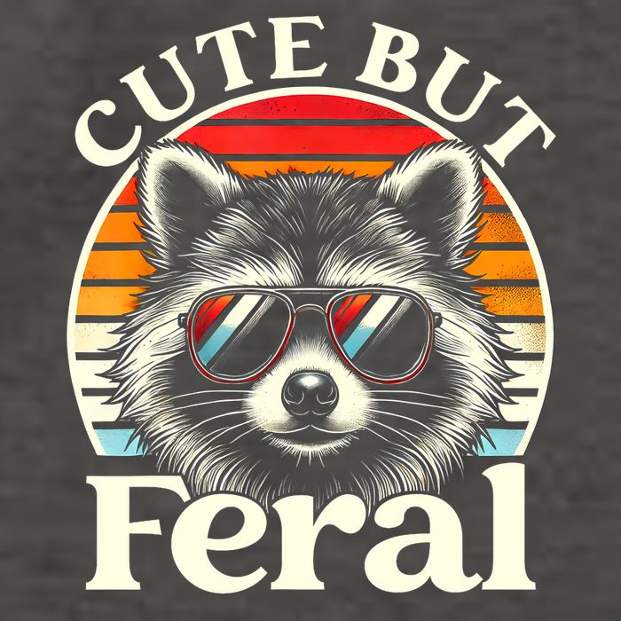 Kids Racoon Tee Cute But Feral Raccoon Funny Toddler Boy Vector Backpack
