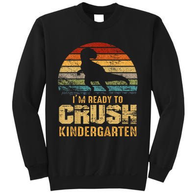 Kids Ready To Crush Kindergarten T Rex Dinosaur Sweatshirt