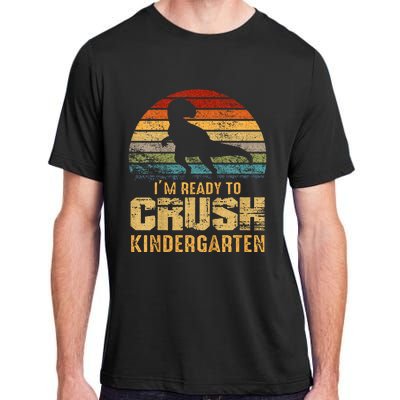 Kids Ready To Crush Kindergarten T Rex Dinosaur Adult ChromaSoft Performance T-Shirt