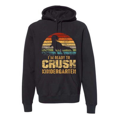 Kids Ready To Crush Kindergarten T Rex Dinosaur Premium Hoodie