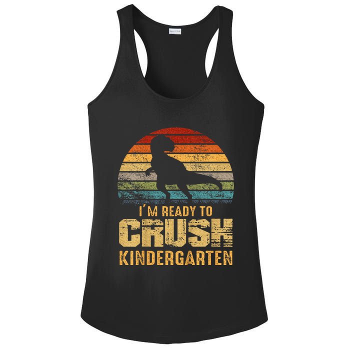 Kids Ready To Crush Kindergarten T Rex Dinosaur Ladies PosiCharge Competitor Racerback Tank