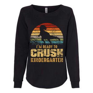 Kids Ready To Crush Kindergarten T Rex Dinosaur Womens California Wash Sweatshirt