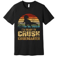 Kids Ready To Crush Kindergarten T Rex Dinosaur Premium T-Shirt