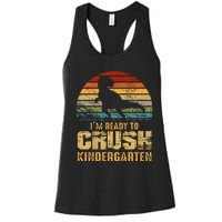 Kids Ready To Crush Kindergarten T Rex Dinosaur Women's Racerback Tank