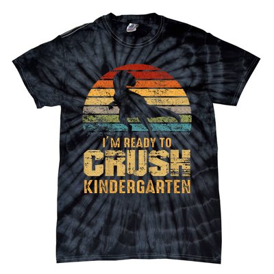 Kids Ready To Crush Kindergarten T Rex Dinosaur Tie-Dye T-Shirt