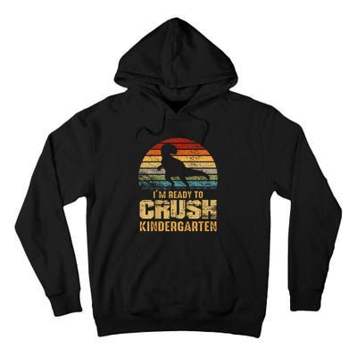 Kids Ready To Crush Kindergarten T Rex Dinosaur Tall Hoodie