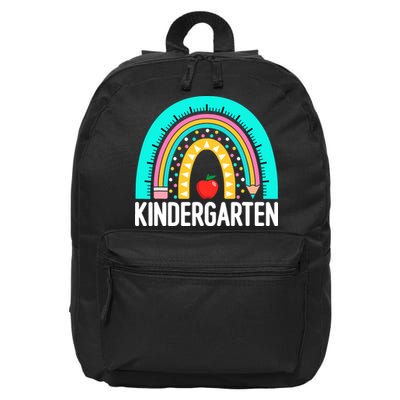 Kindergarten Rainbow Teacher Team Kindergarten Crew Girl Boy 16 in Basic Backpack