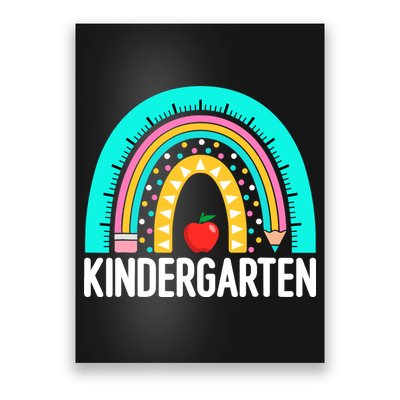 Kindergarten Rainbow Teacher Team Kindergarten Crew Girl Boy Poster