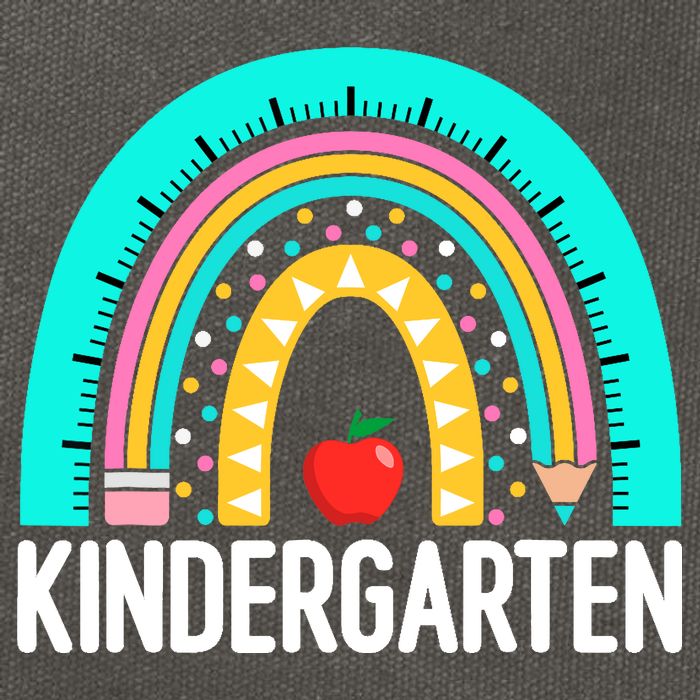 Kindergarten Rainbow Teacher Team Kindergarten Crew Girl Boy Cotton Canvas Backpack