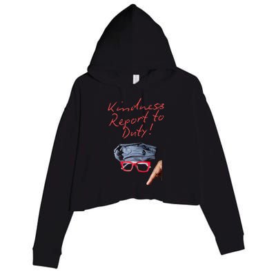 Kindness Report To Duty Crop Fleece Hoodie