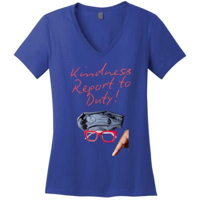 Kindness Report To Duty Women's V-Neck T-Shirt