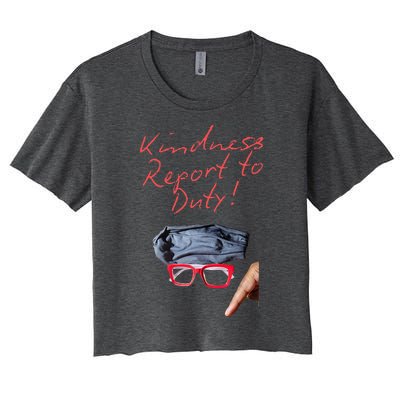 Kindness Report To Duty Women's Crop Top Tee