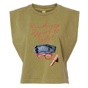 Kindness Report To Duty Garment-Dyed Women's Muscle Tee