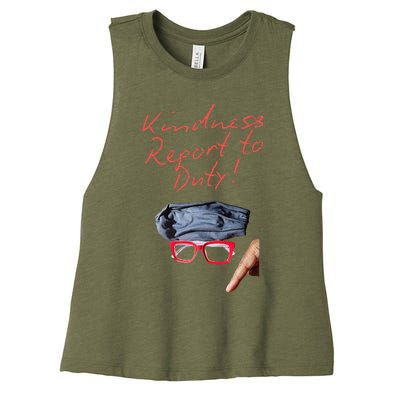 Kindness Report To Duty Women's Racerback Cropped Tank