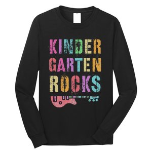 Kindergarten Rocks Teacher Crew Rock Star Kinder Team Long Sleeve Shirt