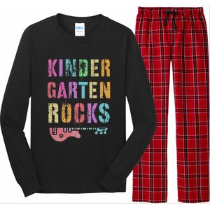 Kindergarten Rocks Teacher Crew Rock Star Kinder Team Long Sleeve Pajama Set