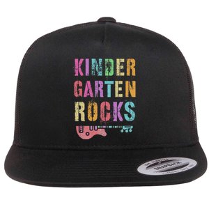 Kindergarten Rocks Teacher Crew Rock Star Kinder Team Flat Bill Trucker Hat