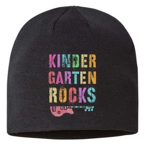 Kindergarten Rocks Teacher Crew Rock Star Kinder Team Sustainable Beanie