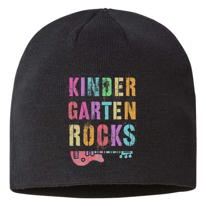 Kindergarten Rocks Teacher Crew Rock Star Kinder Team Sustainable Beanie