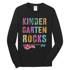 Kindergarten Rocks Teacher Crew Rock Star Kinder Team Tall Long Sleeve T-Shirt