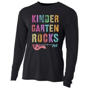 Kindergarten Rocks Teacher Crew Rock Star Kinder Team Cooling Performance Long Sleeve Crew