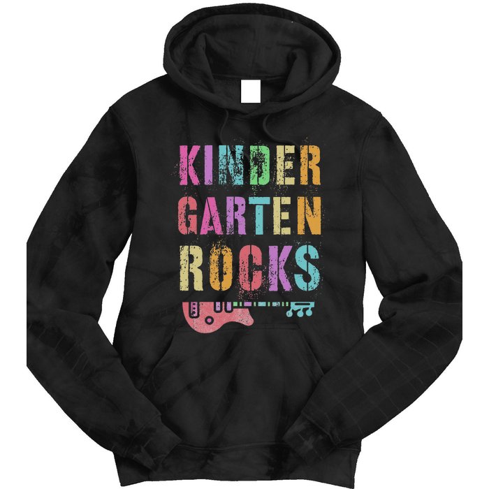 Kindergarten Rocks Teacher Crew Rock Star Kinder Team Tie Dye Hoodie