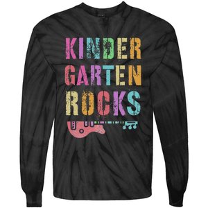 Kindergarten Rocks Teacher Crew Rock Star Kinder Team Tie-Dye Long Sleeve Shirt