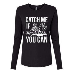 Karting Race Track Kart Racing Catch Me Go Carts Races Womens Cotton Relaxed Long Sleeve T-Shirt