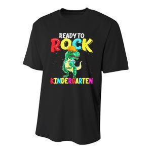 Kindergarten Ready To Rock Dinosaur Back To School Outfit Youth Performance Sprint T-Shirt