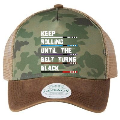 Keep Rolling Until The Belt Turns Black Brazilian Jiujitsu Legacy Tie Dye Trucker Hat