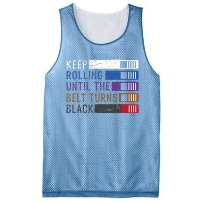 Keep Rolling Until The Belt Turns Black Jiu Jitsu Mesh Reversible Basketball Jersey Tank