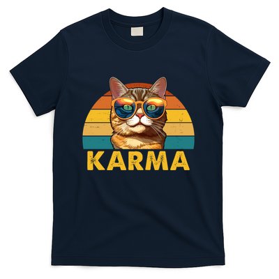 Karma Retro Vintage Sunset Cat T-Shirt